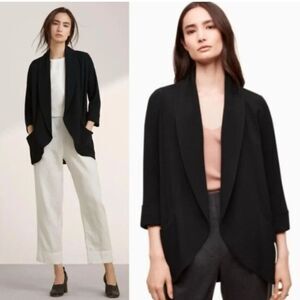 Aritzia Wilfred Chevalier Black Casual Blazer waterfall